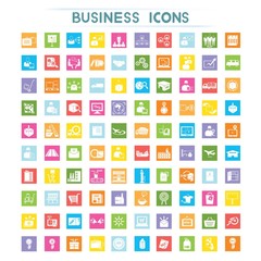 business icons, flat icons