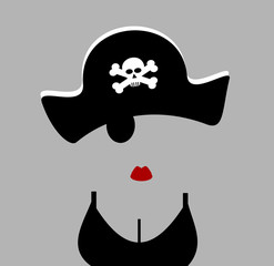 female pirate with eye patch