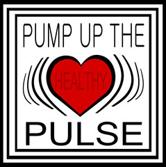 pump up the pulse exercise graphic design