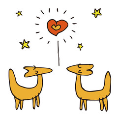 ラブラブきつね