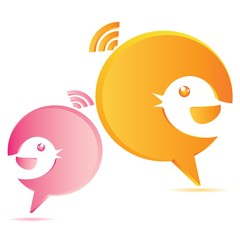 speech bubble, bird speech bubble concept