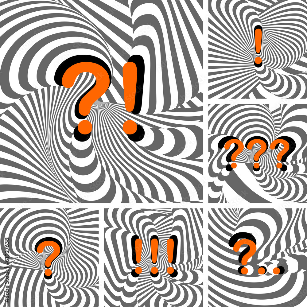 Fototapete design punctuation marks set. question and exclamation marks