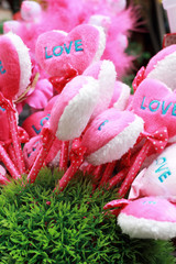 pink heart in the gift shop.