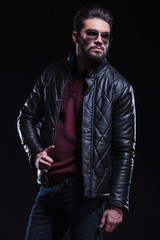 Fototapeta premium young casual man looks away