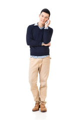 Fototapeta premium talking on cellphone