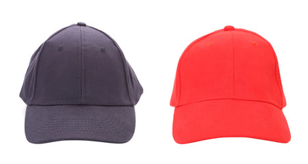 Red and Gray working peaked caps.