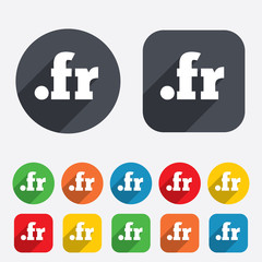 Domain FR sign icon. Top-level internet domain
