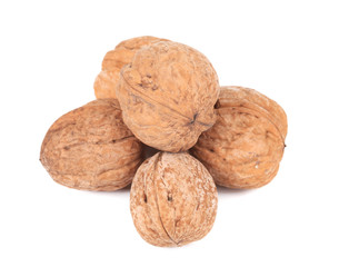 Close up of walnuts bunch.