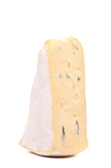 Slice of dor blue cheese.