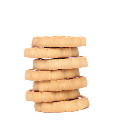 Stacks of cookies.