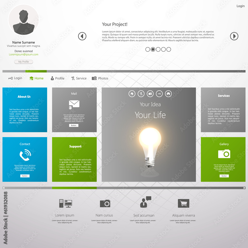 Poster flat metro web design template.