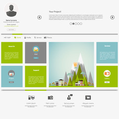 Eco Flat Metro Web Design Template.