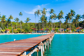 boardwalk on beach.