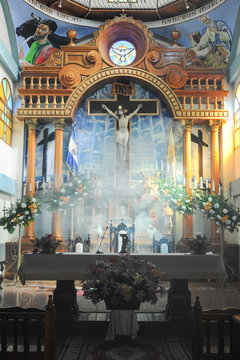 The interior of church at Conception de Ataco