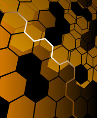 Obraz premium Brown abstract hexagon background