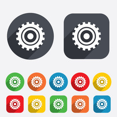 Cog settings sign icon. Cogwheel gear symbol.