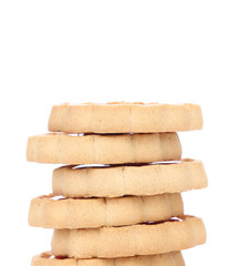Stacks of cookies.