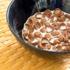 Cereal bowl  with milk