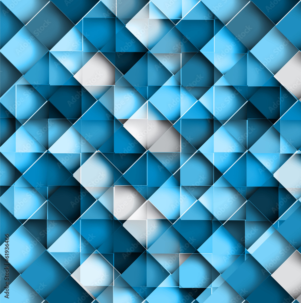 Sticker mosaic seamless blue colorful geometric pattern repeating textur