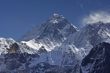 Mount Everest, highest mountain in the world, Nepal.