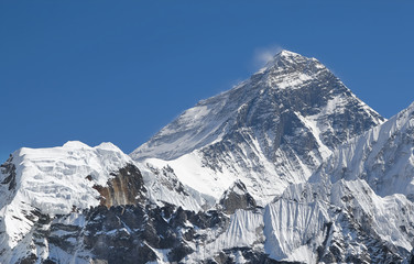Fototapeta na wymiar Mount Everest, highest mountain in the world, Nepal.