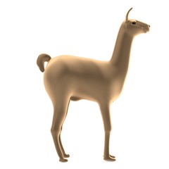 realistic 3d render of lama © bescec