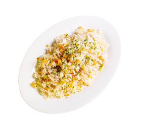 Closeup Of Rice With Vegetables