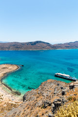 Gramvousa island near Crete, Greece. Balos beach.