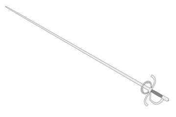 cartoon image of rapier weapon
