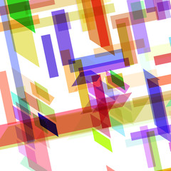 Abstract geometric shape, color background