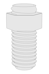 cartoon image of metal screw