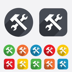 Fototapeta premium Repair tool sign icon. Service symbol.