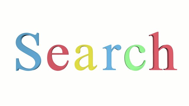 Search - 3D word in motion