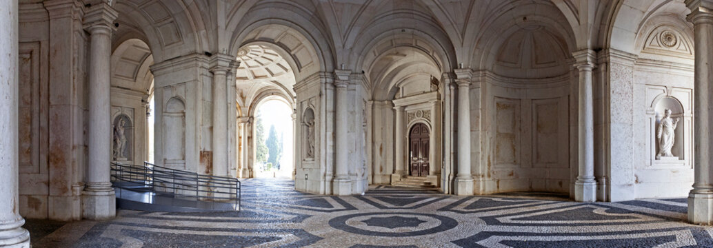 Entrance for visitors of Ajuda National Palace, Lisbon