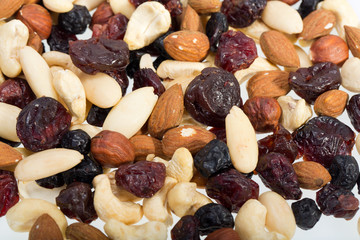 mixed nuts and dried fruits