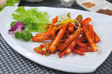 Korean fried New Year cake