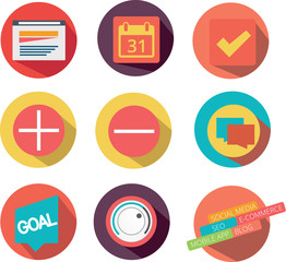 Modern web components - Vector flat style