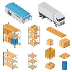 Warehouse equipment icons