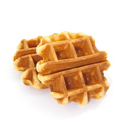 tasty fresh and unhealthy belgian sugar waffles
