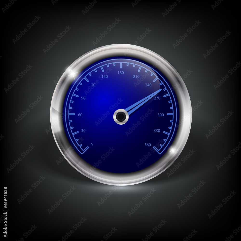 Poster vector web button with speedometer