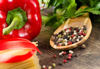 close-up of Asian spices