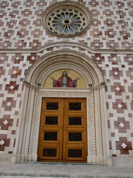 Portal of Sanctuary Volto Santo in Manoppello