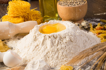 flour, eggs, wheat still-life