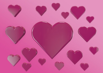 pink hearts