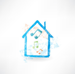 music house grunge icon.