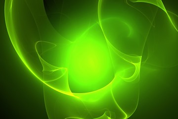 Green abstract fractal background