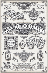 Vintage Hand Drawn Graphic Banners and Labels