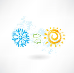 Climate control grunge icon