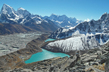 Beautiful view from Gokyo Ri, Everest region, Nepal