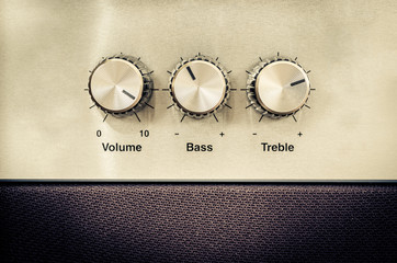 Fototapeta premium Sound volume controls in vintage style